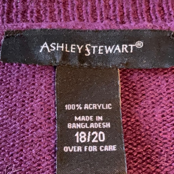 Ashley Stewart Purple Crew Neck Sweater - Picture 6 of 7